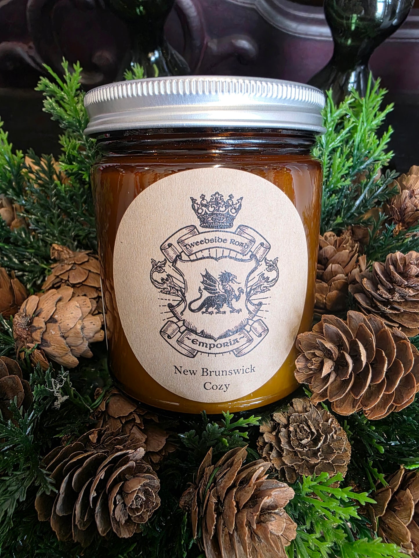 Tweedside Road / Emporia Candle Amber Jar