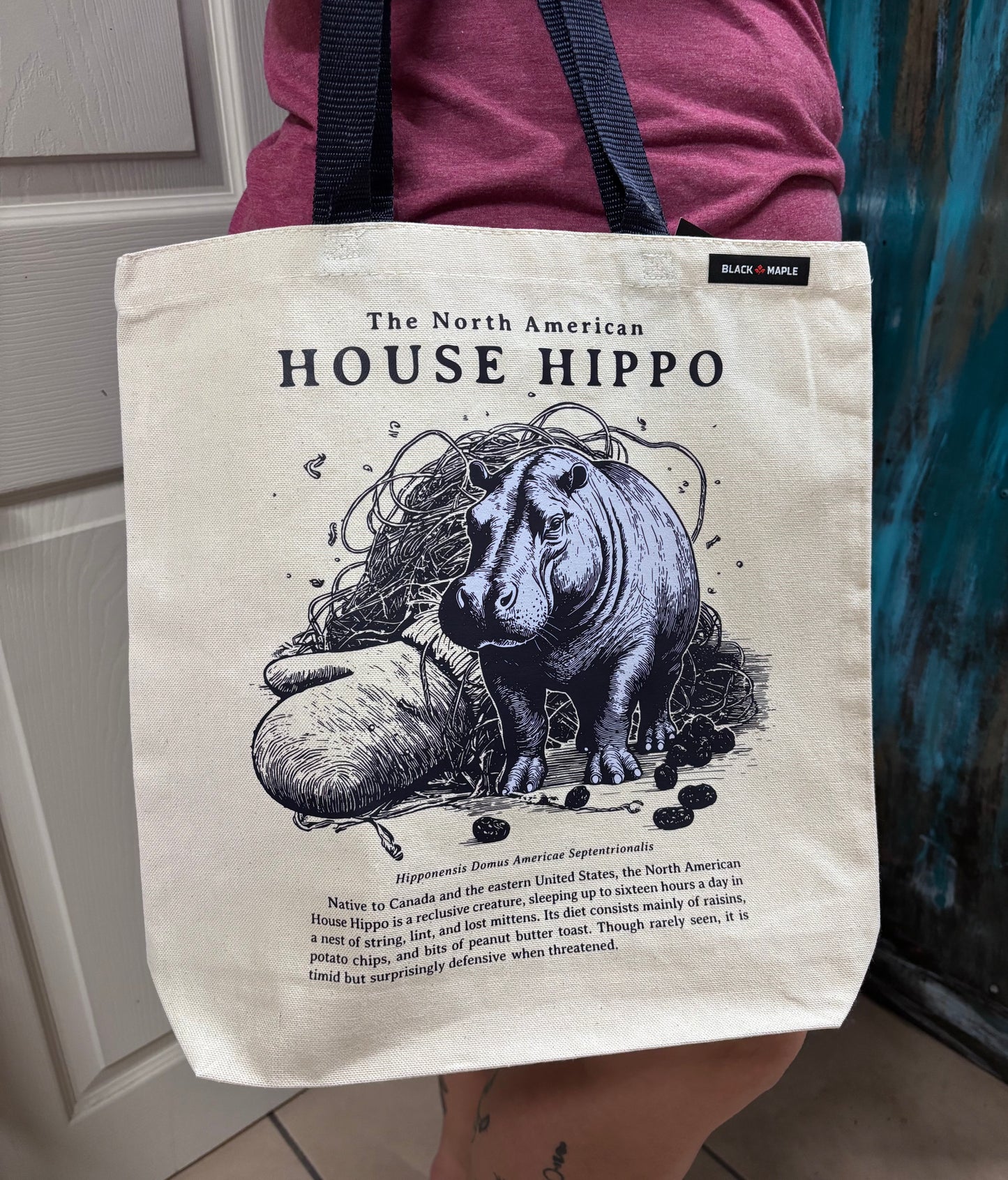 North American House Hippo Tote Bag