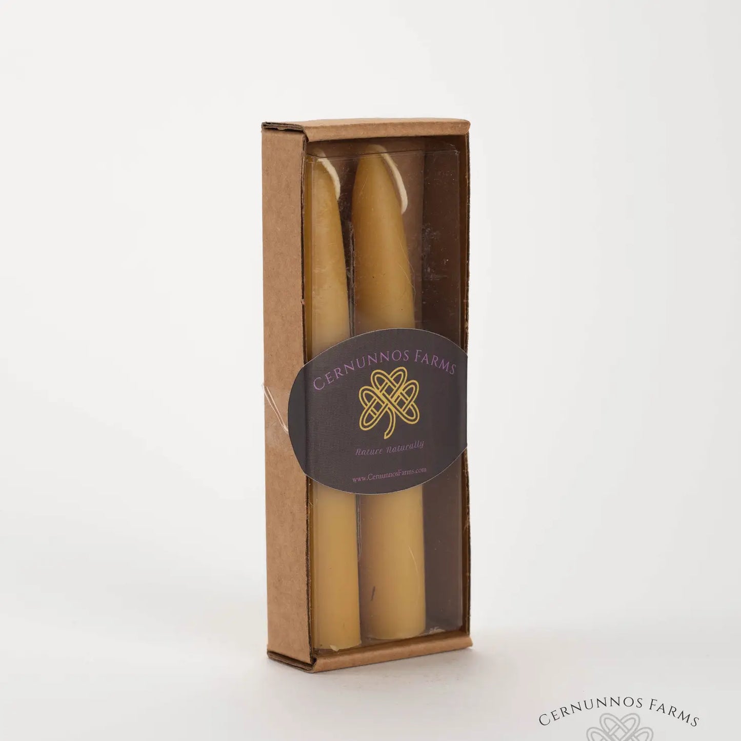 Beeswax Taper Candles 2 pack Natural