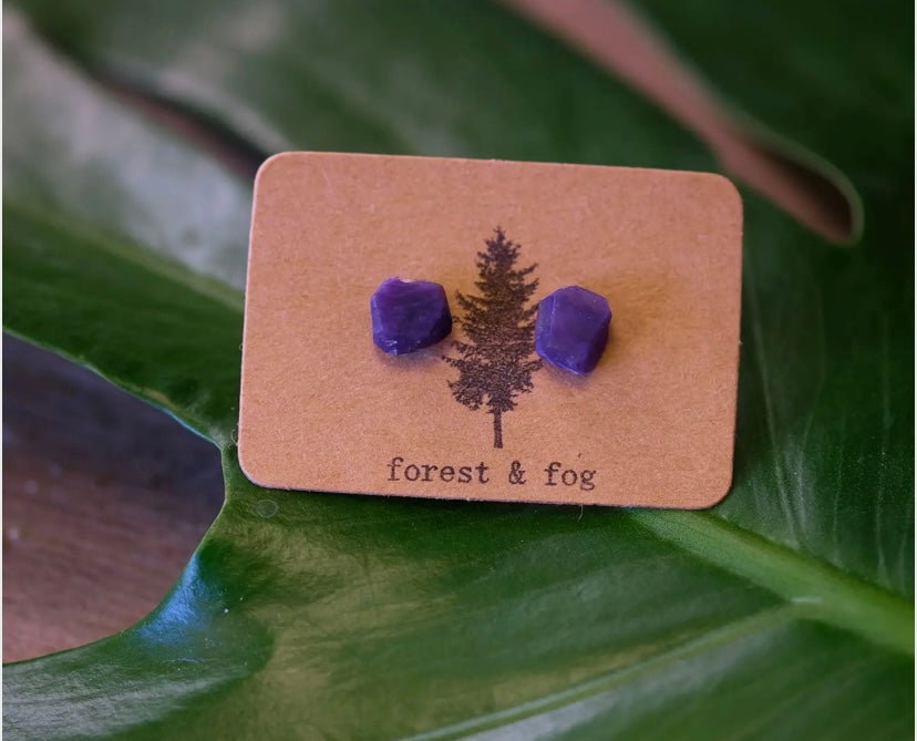 Forest and Fog Crystal Earrings